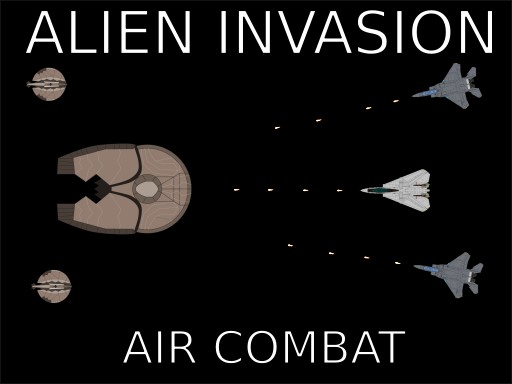 Combat aérien. Invasion extraterrestre.