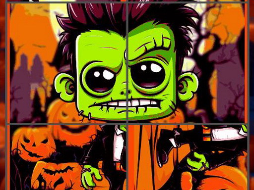 Puzzle d'Halloween Franky et Vampire