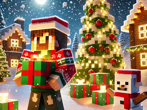 Puzzle de Noël Minecraft : Un pixel art festif et amusant
