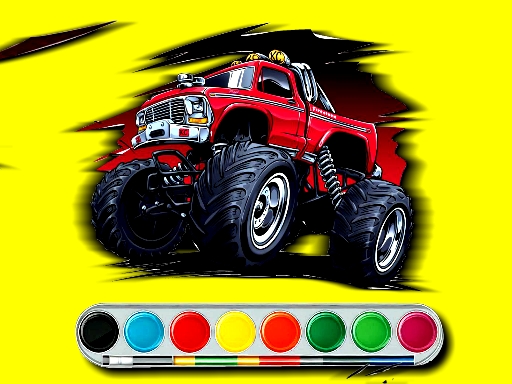 Coloriage de Jeep Monstre