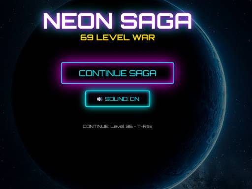Neon Saga Tic Tac Toe : Guerre de niveaux à 69