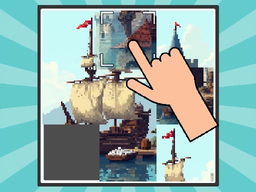 Puzzle coulissant pixelisé