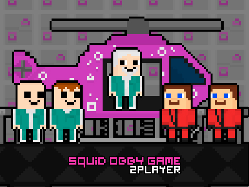 Jeu d'obstacles Squid Obby à 2 joueurs